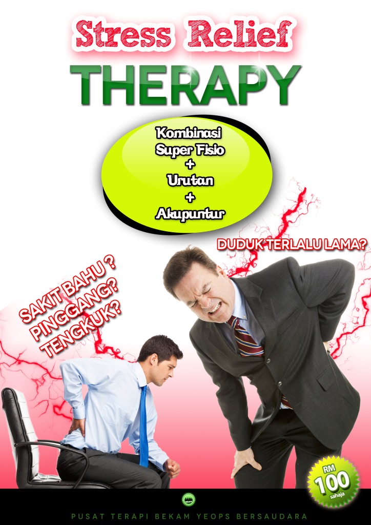 stress relief therapy poster copy